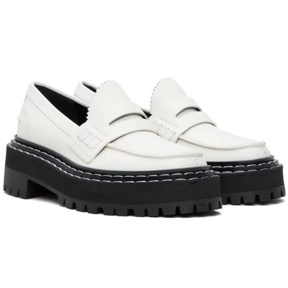 Proenza Schouler Shoes - Proenza Schouler off-white Lug Sole Platform loafer sz 37